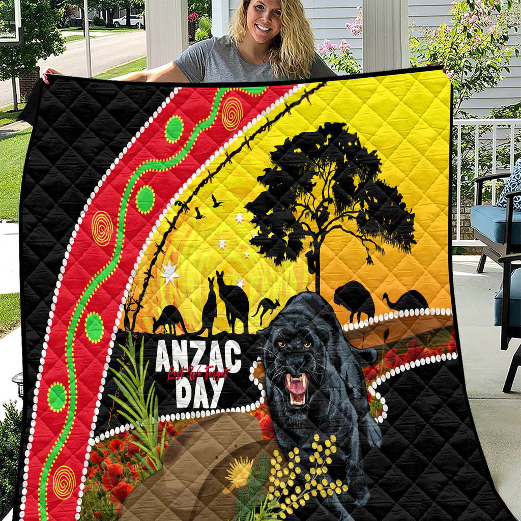 Panthers ANZAC Day Quilt Pennies Mascot Rosemary Starring Night Style