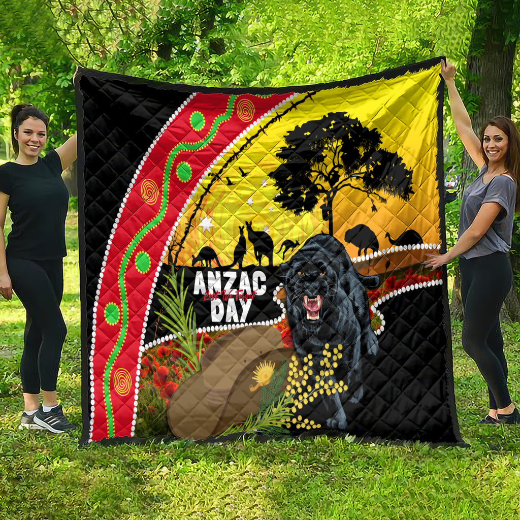 Panthers ANZAC Day Quilt Pennies Mascot Rosemary Starring Night Style