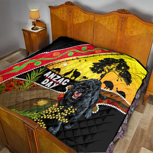 Panthers ANZAC Day Quilt Pennies Mascot Rosemary Starring Night Style