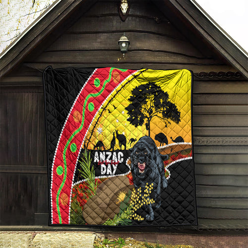 Panthers ANZAC Day Quilt Pennies Mascot Rosemary Starring Night Style