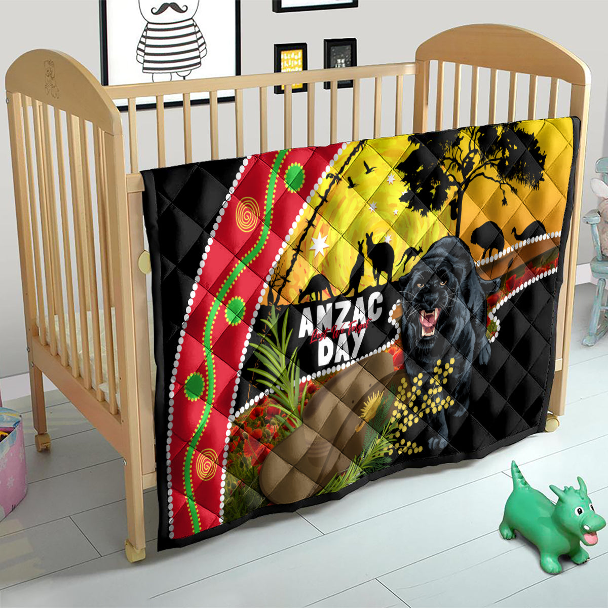 Panthers ANZAC Day Quilt Pennies Mascot Rosemary Starring Night Style