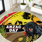 Panthers ANZAC Day Round Carpet Pennies Mascot Rosemary Starring Night Style