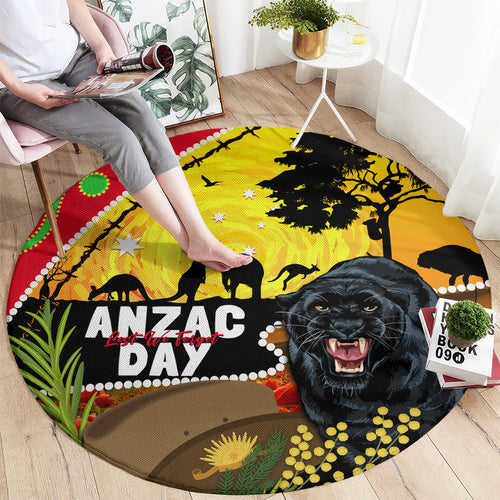 Panthers ANZAC Day Round Carpet Pennies Mascot Rosemary Starring Night Style
