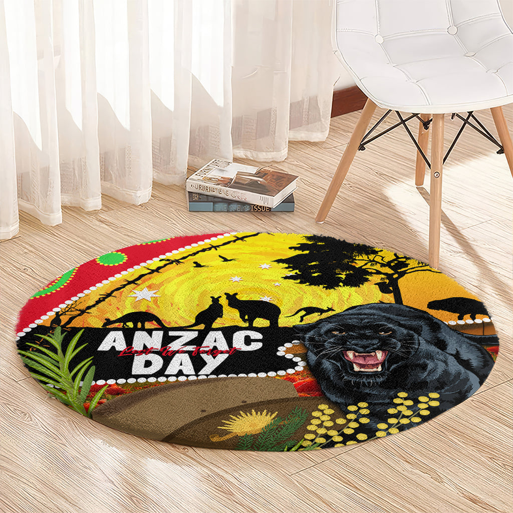 Panthers ANZAC Day Round Carpet Pennies Mascot Rosemary Starring Night Style
