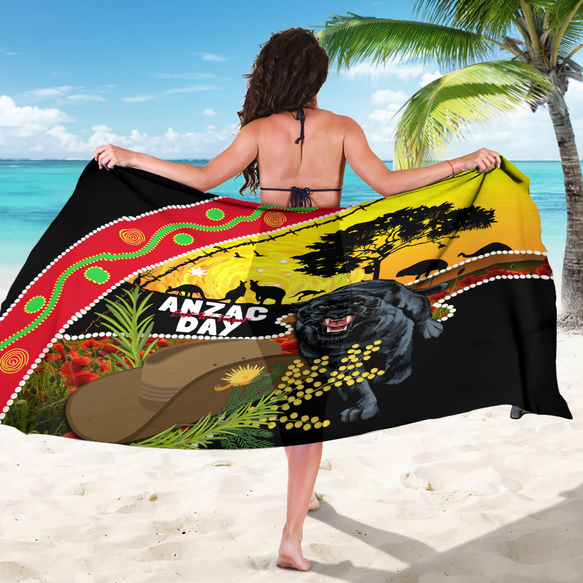 Panthers ANZAC Day Sarong Pennies Mascot Rosemary Starring Night Style