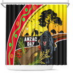 Panthers ANZAC Day Shower Curtain Pennies Mascot Rosemary Starring Night Style