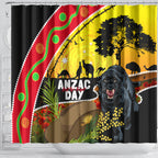 Panthers ANZAC Day Shower Curtain Pennies Mascot Rosemary Starring Night Style