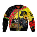 Panthers ANZAC Day Sleeve Zip Bomber Jacket Pennies Mascot Rosemary Starring Night Style