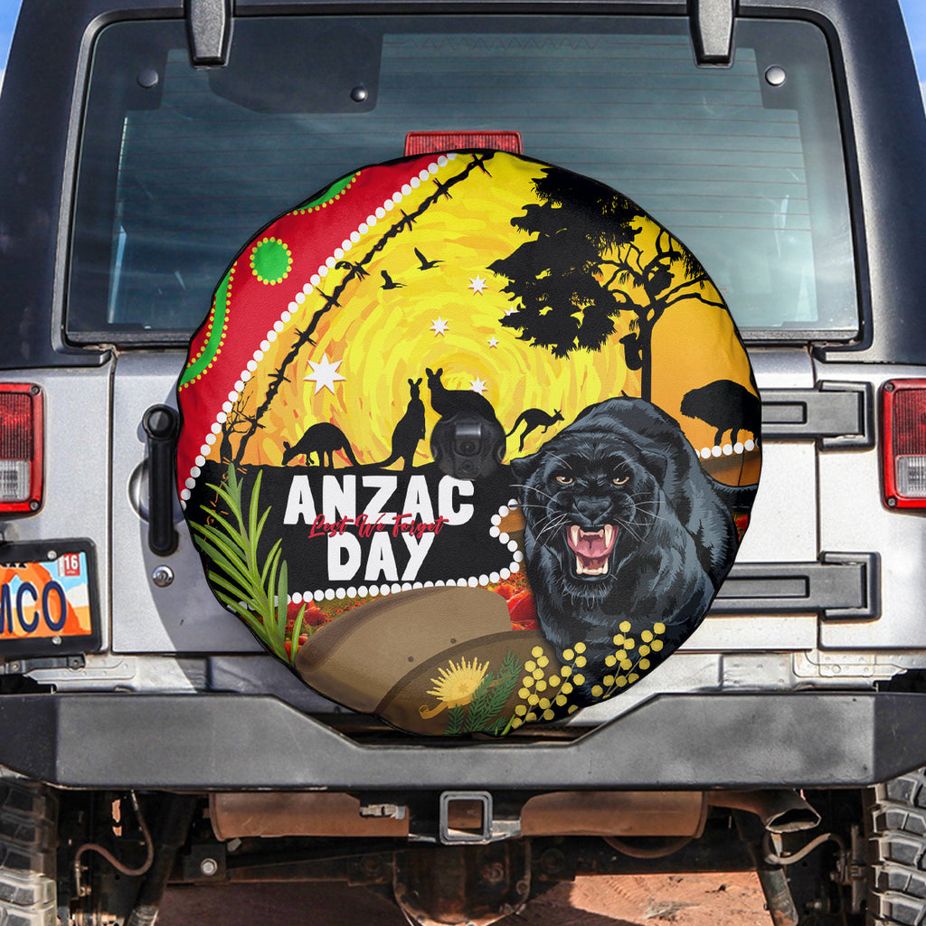 Panthers ANZAC Day Spare Tire Cover Pennies Mascot Rosemary Starring Night Style