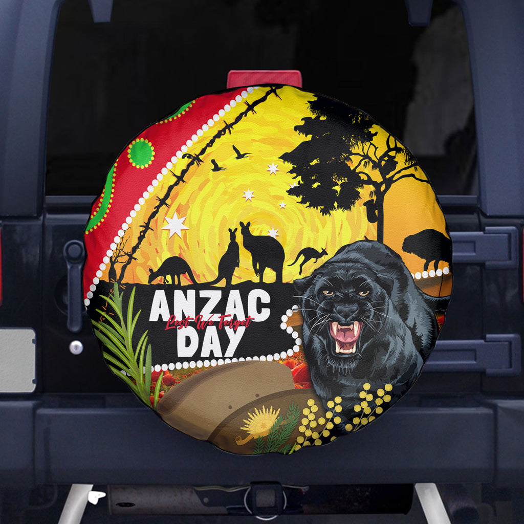 Panthers ANZAC Day Spare Tire Cover Pennies Mascot Rosemary Starring Night Style