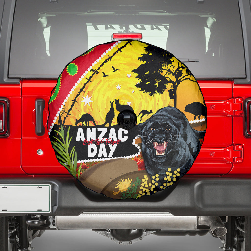 Panthers ANZAC Day Spare Tire Cover Pennies Mascot Rosemary Starring Night Style