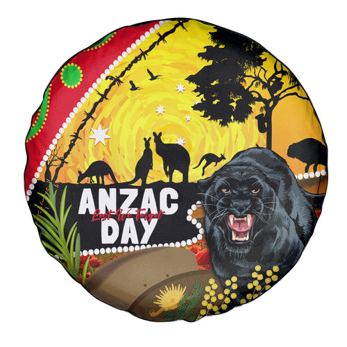 Panthers ANZAC Day Spare Tire Cover Pennies Mascot Rosemary Starring Night Style