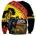 Panthers ANZAC Day Sweatshirt Pennies Mascot Rosemary Starring Night Style