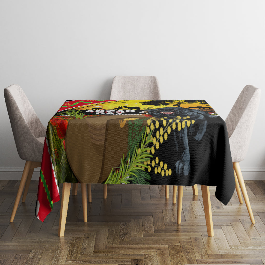 Panthers ANZAC Day Tablecloth Pennies Mascot Rosemary Starring Night Style