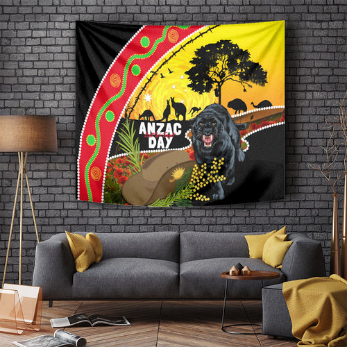 Panthers ANZAC Day Tapestry Pennies Mascot Rosemary Starring Night Style