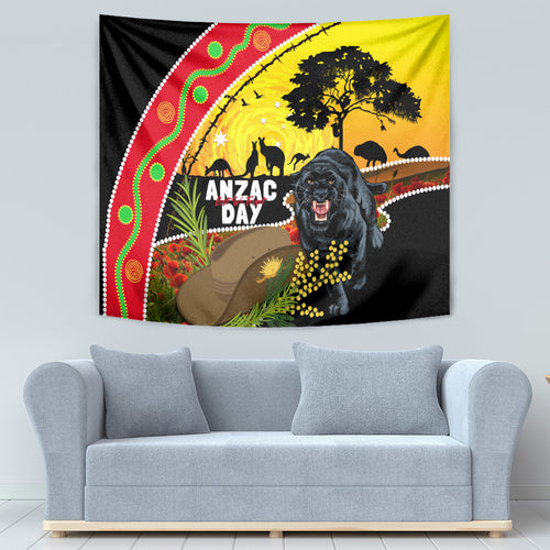 Panthers ANZAC Day Tapestry Pennies Mascot Rosemary Starring Night Style