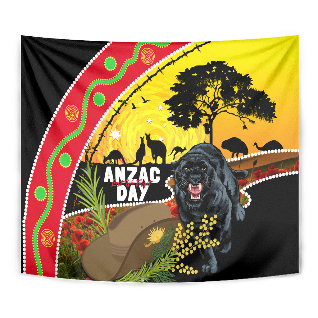 Panthers ANZAC Day Tapestry Pennies Mascot Rosemary Starring Night Style