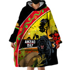 Panthers ANZAC Day Wearable Blanket Hoodie Pennies Mascot Rosemary Starring Night Style