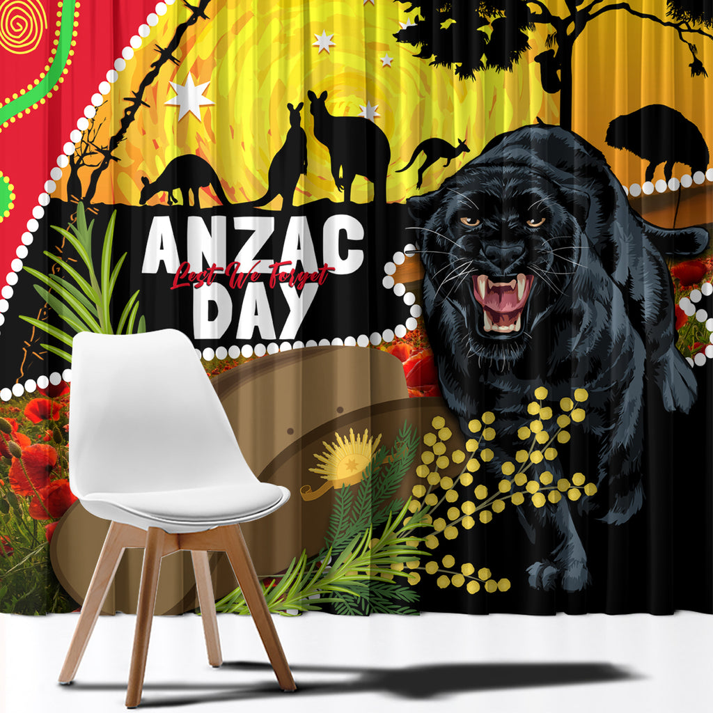 Panthers ANZAC Day Window Curtain Pennies Mascot Rosemary Starring Night Style