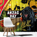Panthers ANZAC Day Window Curtain Pennies Mascot Rosemary Starring Night Style