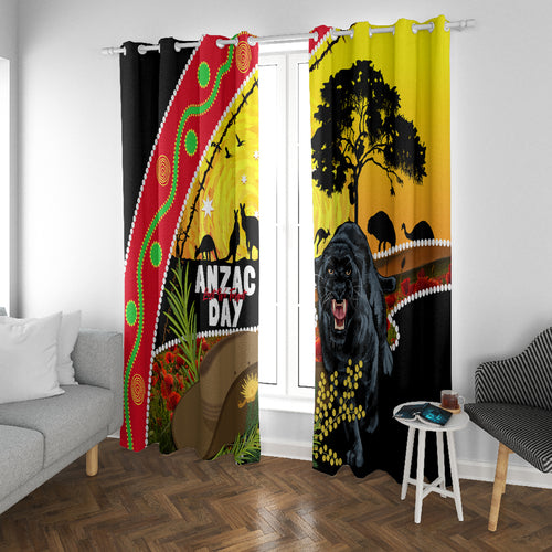 Panthers ANZAC Day Window Curtain Pennies Mascot Rosemary Starring Night Style