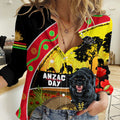 Panthers ANZAC Day Women Casual Shirt Pennies Mascot Rosemary Starring Night Style
