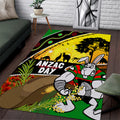 Rabbitohs ANZAC Day Area Rug Souths Mascot Rosemary Starring Night Style