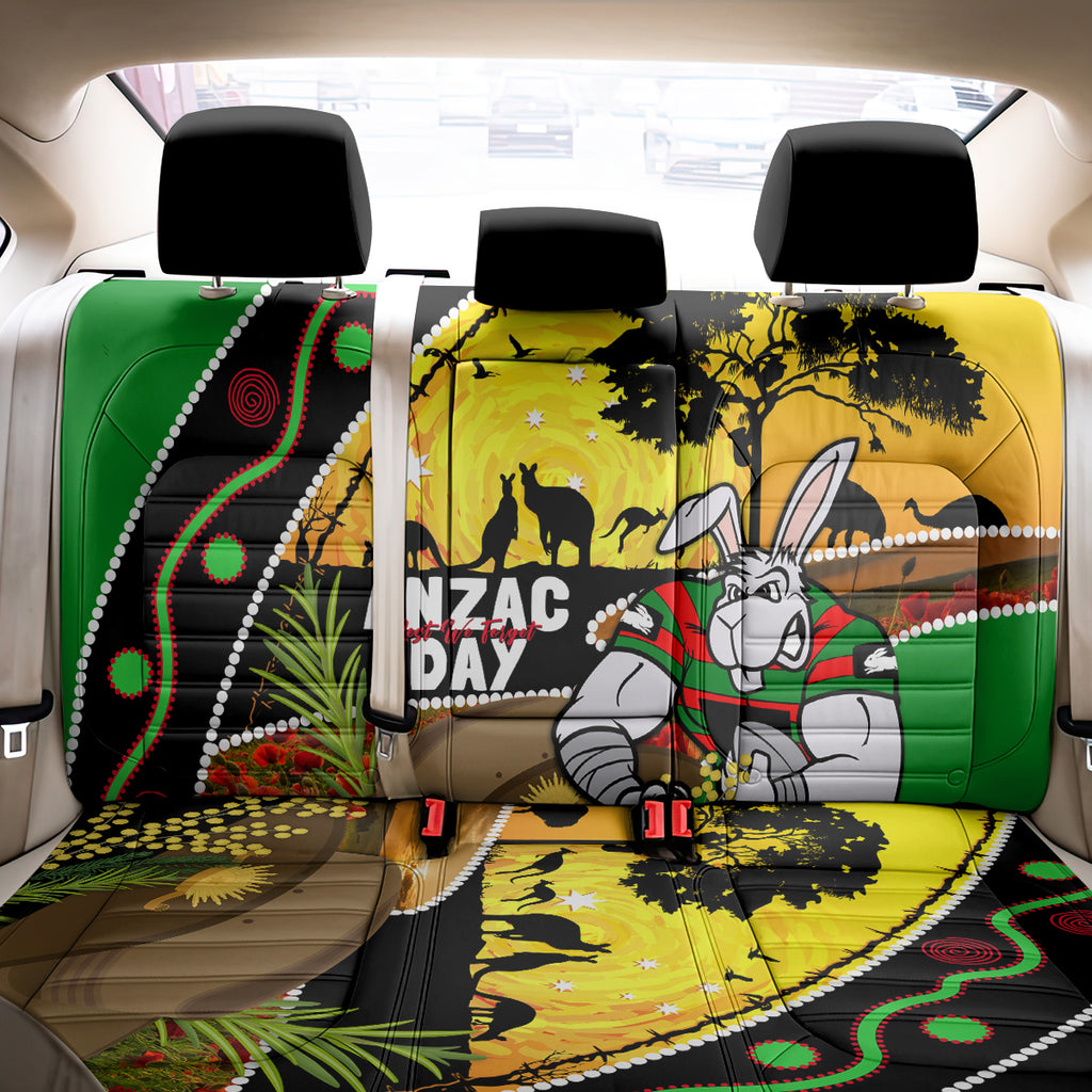 Rabbitohs ANZAC Day Back Car Seat Cover Souths Mascot Rosemary Starring Night Style