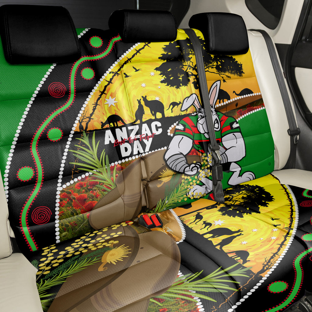 Rabbitohs ANZAC Day Back Car Seat Cover Souths Mascot Rosemary Starring Night Style