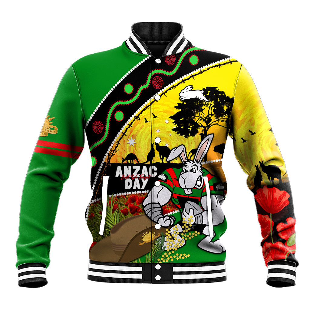 Rabbitohs ANZAC Day Baseball Jacket Souths Mascot Rosemary Starring Night Style
