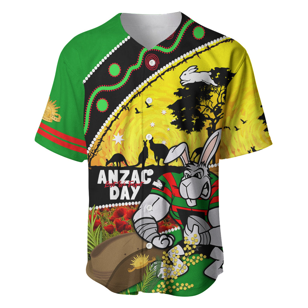 Rabbitohs ANZAC Day Baseball Jersey Souths Mascot Rosemary Starring Night Style