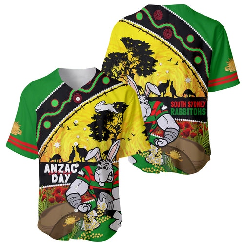 Rabbitohs ANZAC Day Baseball Jersey Souths Mascot Rosemary Starring Night Style