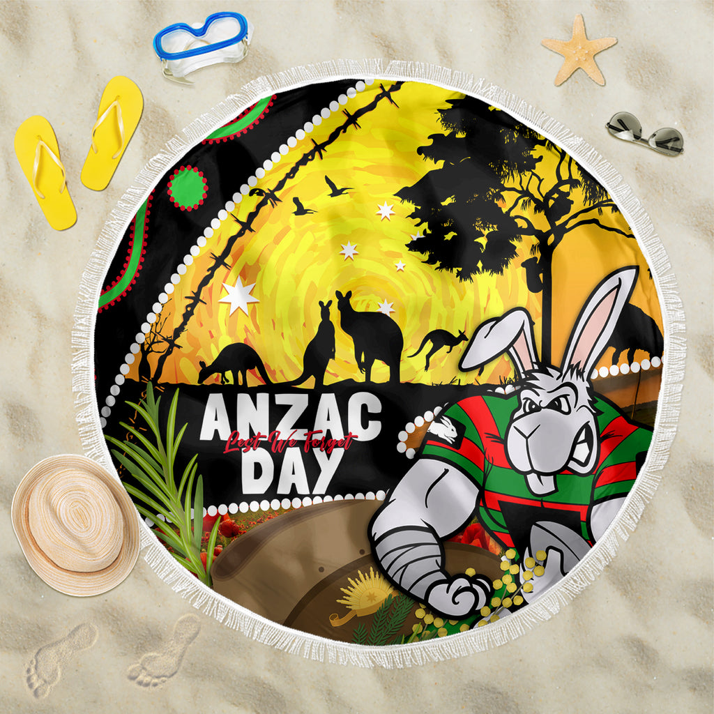 Rabbitohs ANZAC Day Beach Blanket Souths Mascot Rosemary Starring Night Style