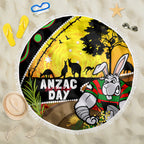 Rabbitohs ANZAC Day Beach Blanket Souths Mascot Rosemary Starring Night Style