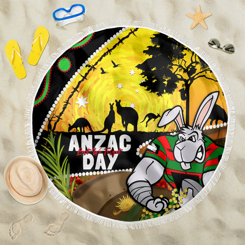 Rabbitohs ANZAC Day Beach Blanket Souths Mascot Rosemary Starring Night Style