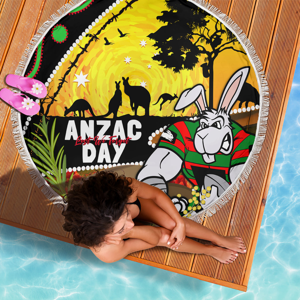 Rabbitohs ANZAC Day Beach Blanket Souths Mascot Rosemary Starring Night Style