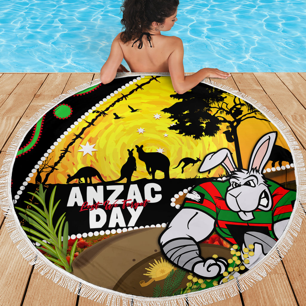 Rabbitohs ANZAC Day Beach Blanket Souths Mascot Rosemary Starring Night Style