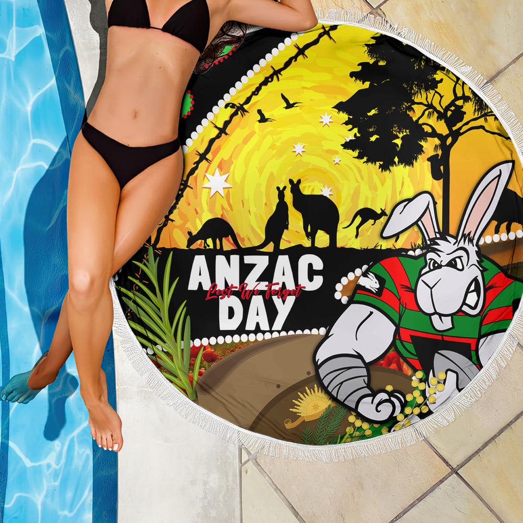 Rabbitohs ANZAC Day Beach Blanket Souths Mascot Rosemary Starring Night Style