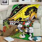 Rabbitohs ANZAC Day Blanket Souths Mascot Rosemary Starring Night Style