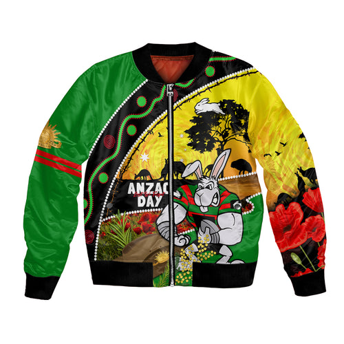 Rabbitohs ANZAC Day Bomber Jacket Souths Mascot Rosemary Starring Night Style