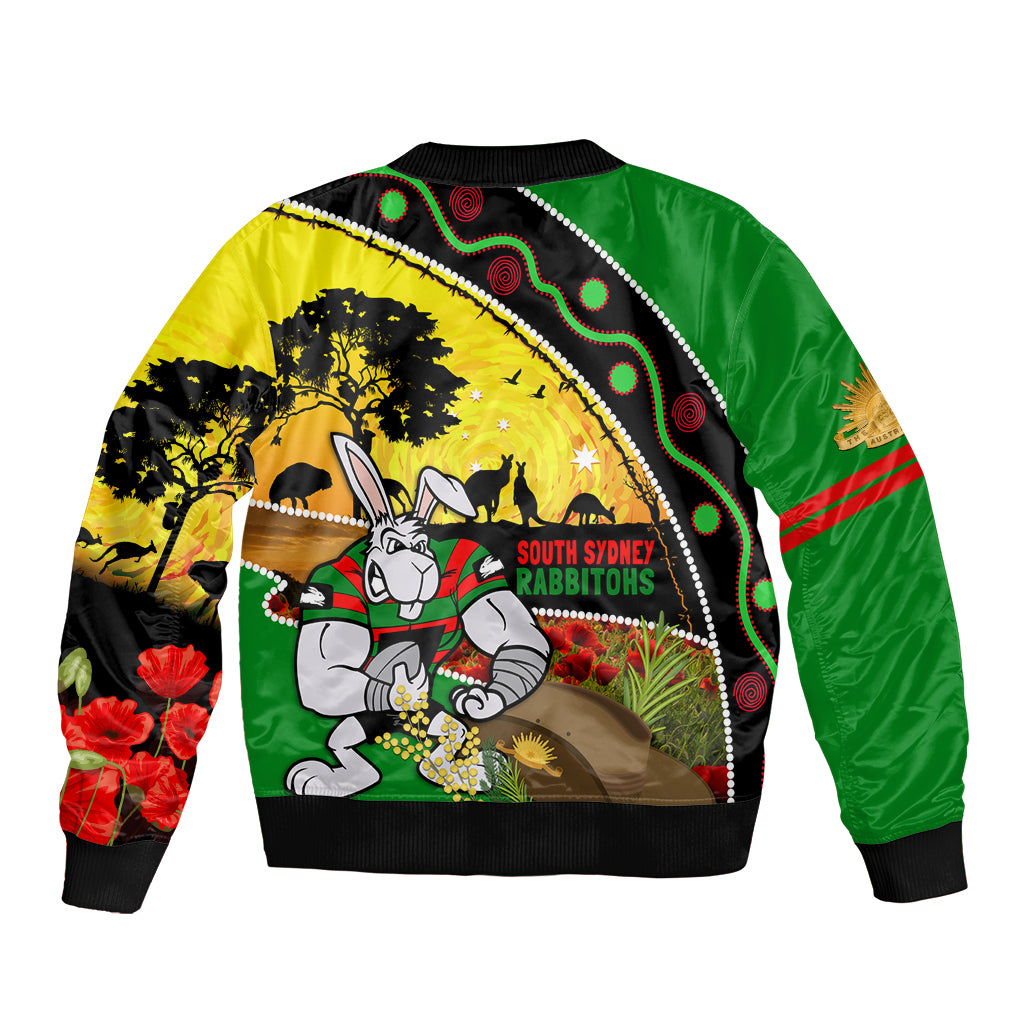 Rabbitohs ANZAC Day Bomber Jacket Souths Mascot Rosemary Starring Night Style