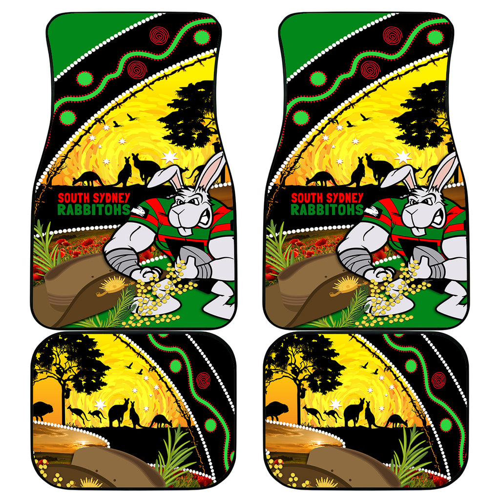 Rabbitohs ANZAC Day Car Mats Souths Mascot Rosemary Starring Night Style
