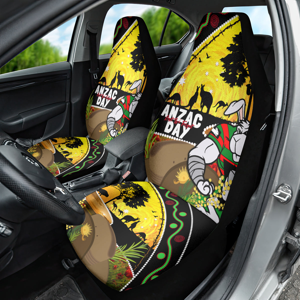 Rabbitohs ANZAC Day Car Seat Cover Souths Mascot Rosemary Starring Night Style