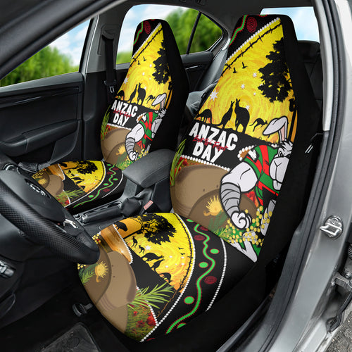 Rabbitohs ANZAC Day Car Seat Cover Souths Mascot Rosemary Starring Night Style