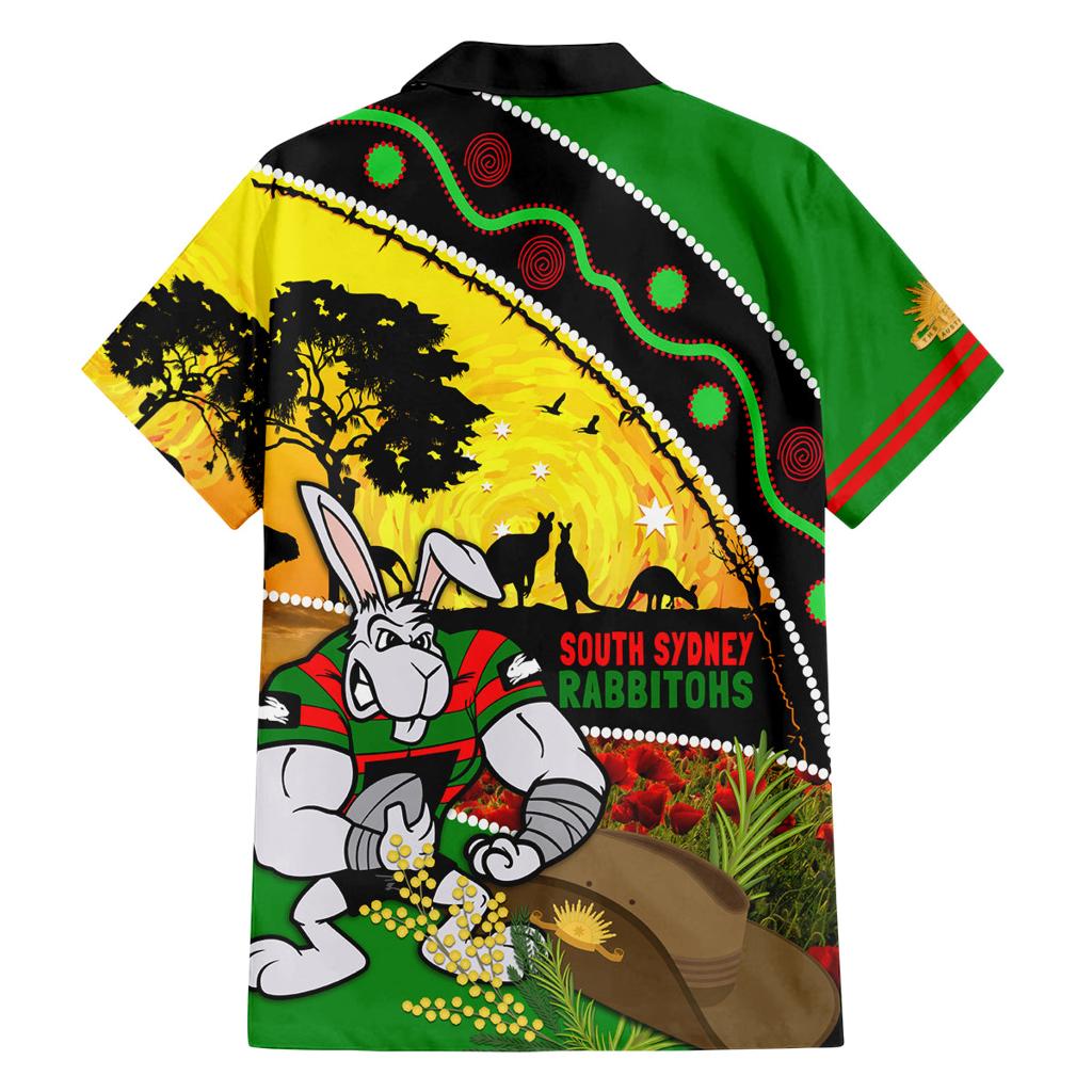 Rabbitohs ANZAC Day Family Matching Summer Maxi Dress and Hawaiian Shirt Souths Mascot Rosemary Starring Night Style