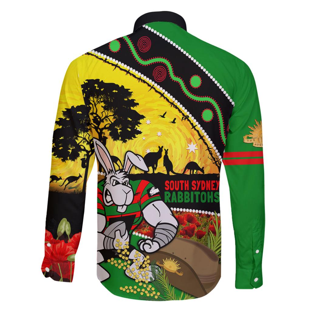Rabbitohs ANZAC Day Family Matching Summer Maxi Dress and Hawaiian Shirt Souths Mascot Rosemary Starring Night Style