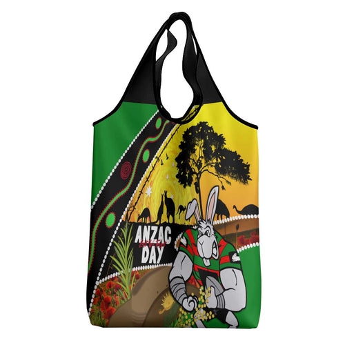 Rabbitohs ANZAC Day Grocery Bag Souths Mascot Rosemary Starring Night Style
