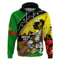 Rabbitohs ANZAC Day Hoodie Souths Mascot Rosemary Starring Night Style