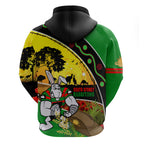 Rabbitohs ANZAC Day Hoodie Souths Mascot Rosemary Starring Night Style