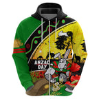 Rabbitohs ANZAC Day Hoodie Souths Mascot Rosemary Starring Night Style